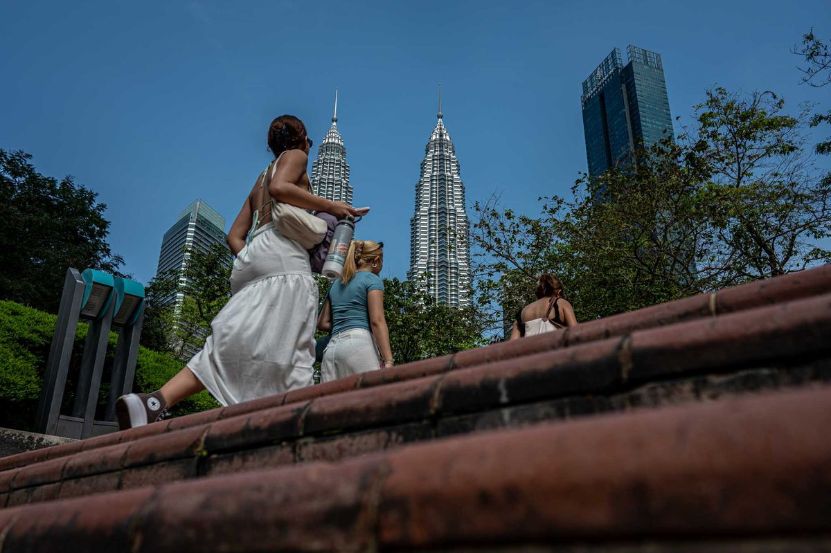 Kuala Lumpur - die Twin Towers im Hintergrund