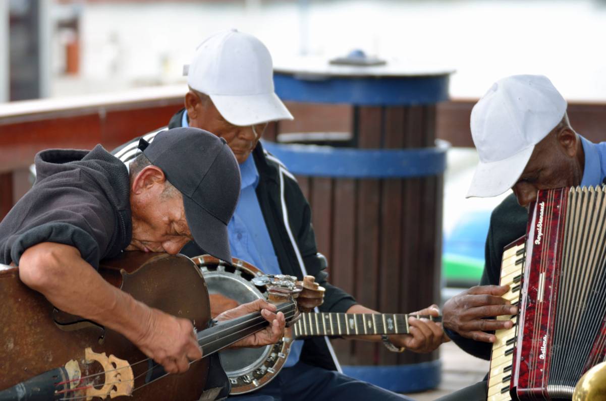 Musiker an der Waterfront