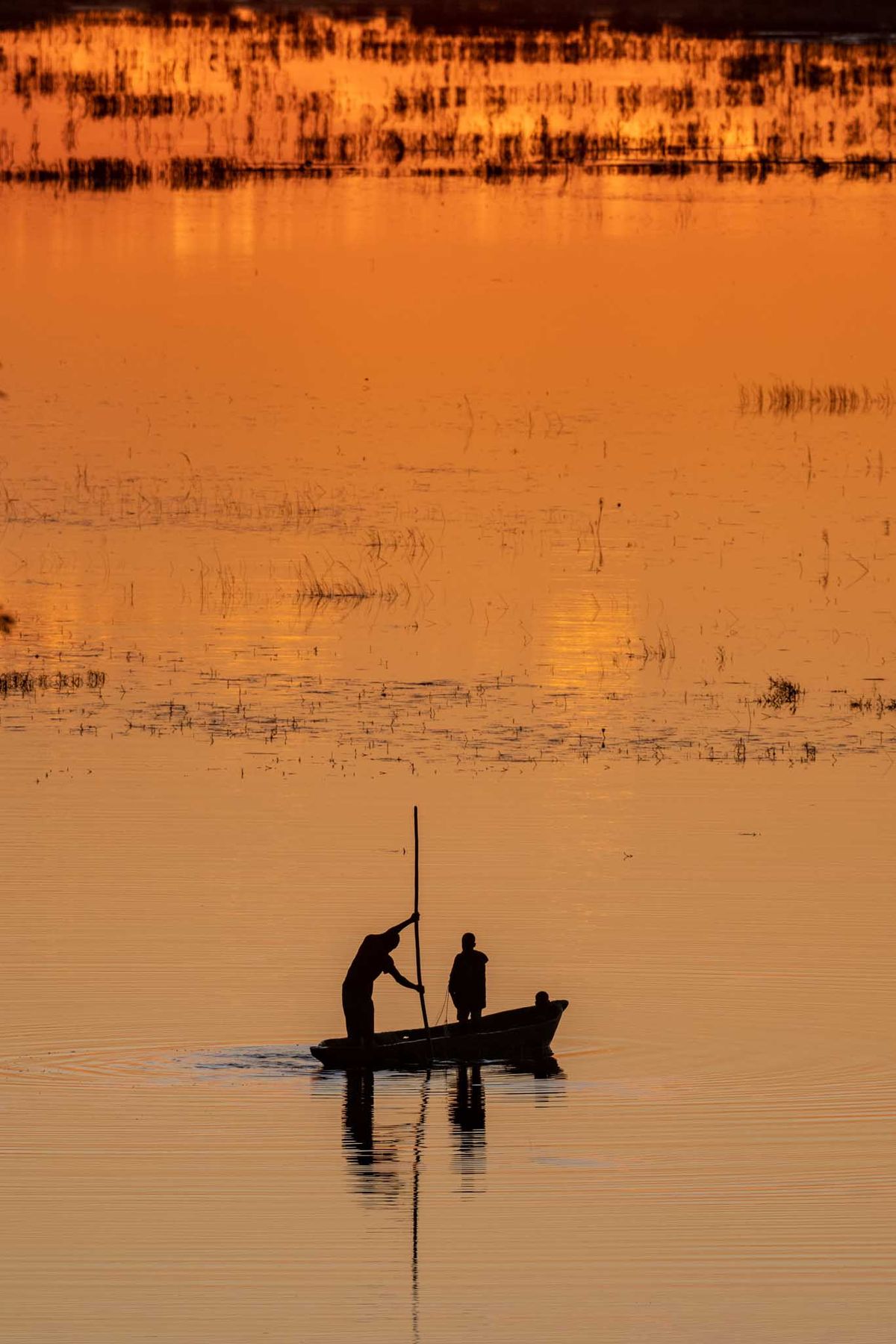 Fischer im Chobe River