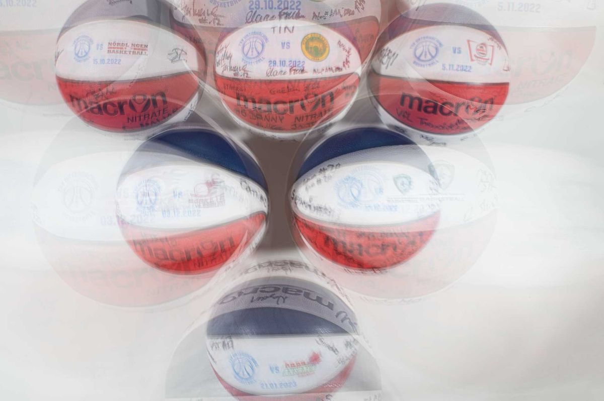 25.1.2023 - Die Basketb&auml;lle der Heimspiele der aktuellen Saison